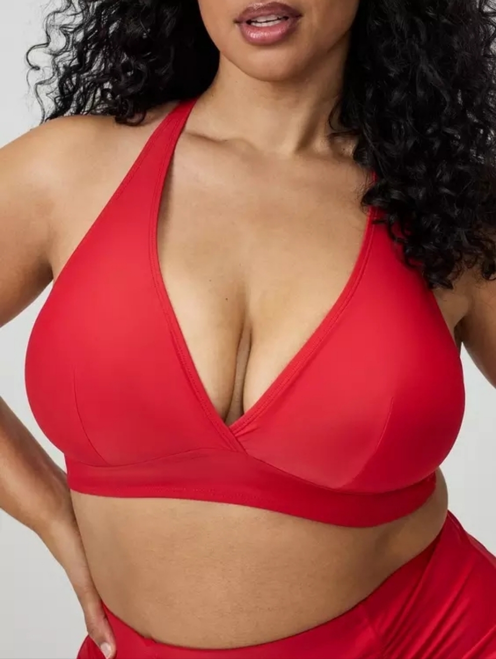 Torrid Red Bikini Triangle Top Only Plus Size 3X Nwt